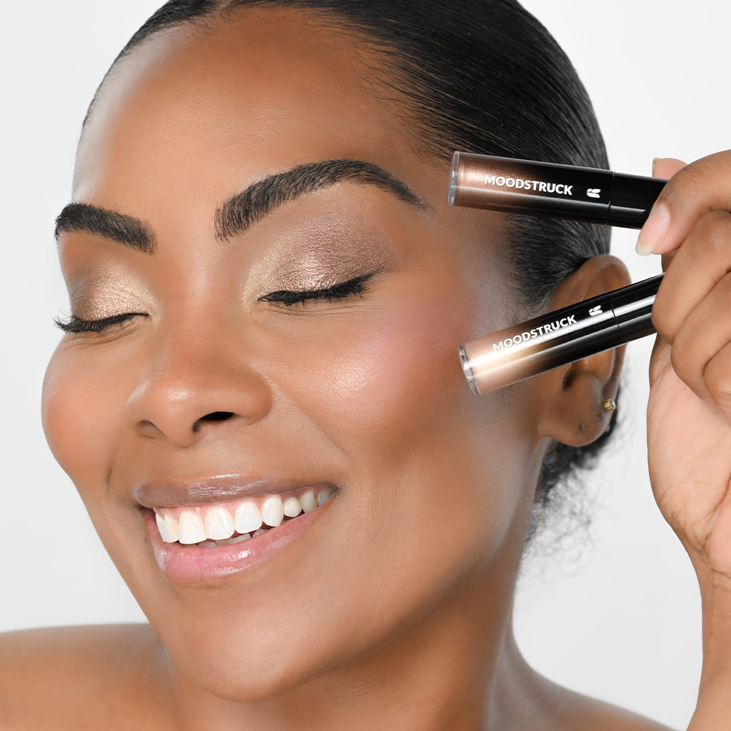 Bronzed & Boujee eyeshadow look — warm, glowing metallic eye